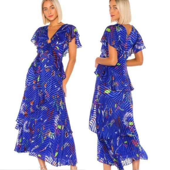 Tanya Taylor Dresses & Skirts - NWT Tanya Taylor 8 Janelle Tiered Silk Maxi Dress
